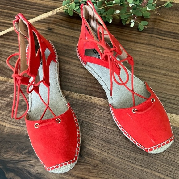 Merona Espadrille Wedge Sandals, Red/Orange, Women’s Size 8 - Picture 12 of 12